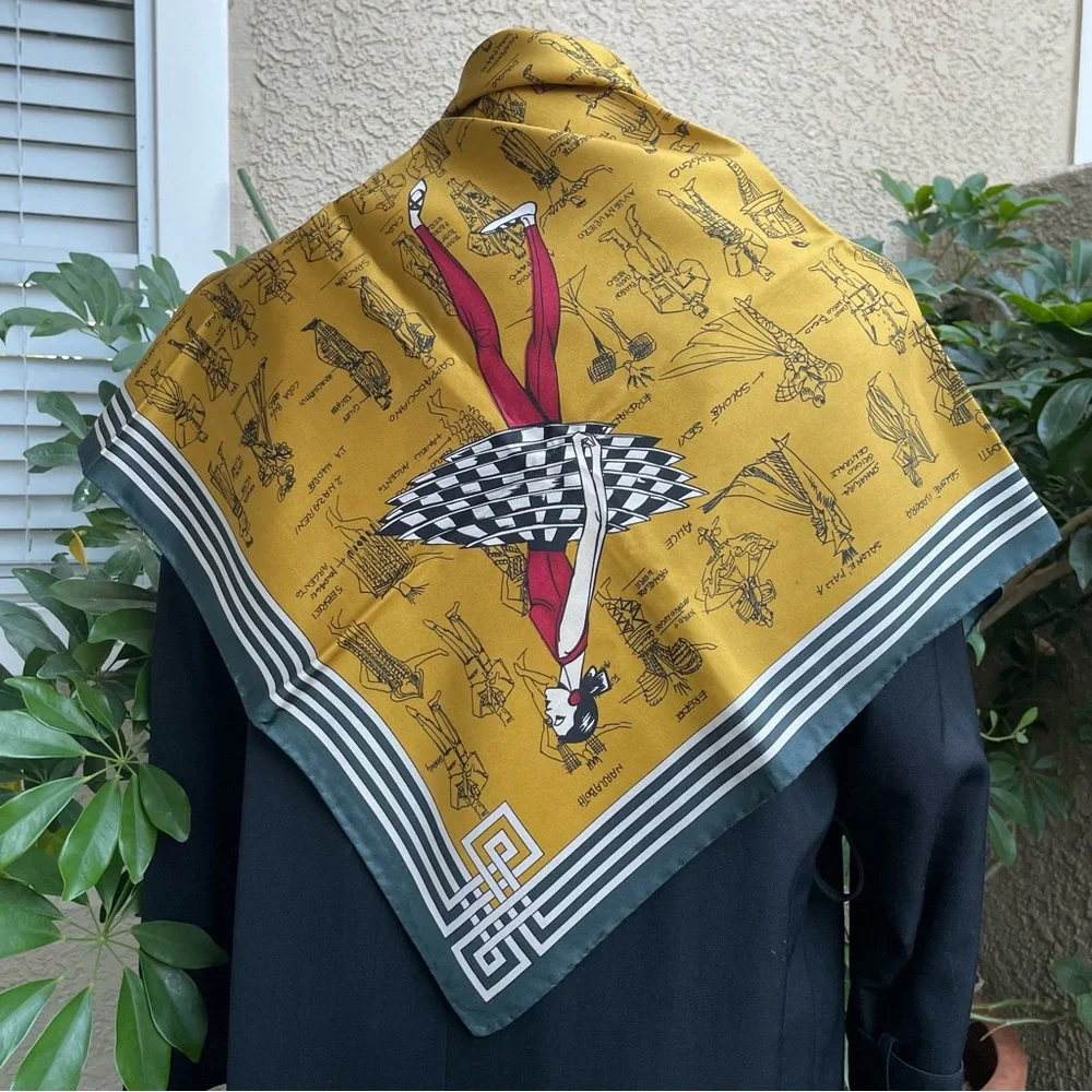 Vintage 80’s multicolored Gianni Versace silk scarf
